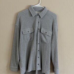 Aerie Gray Button Down Waffle Knit Shirt
Worn Once.